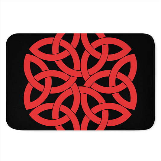 Red Celtic Knot Print Indoor Door Mat