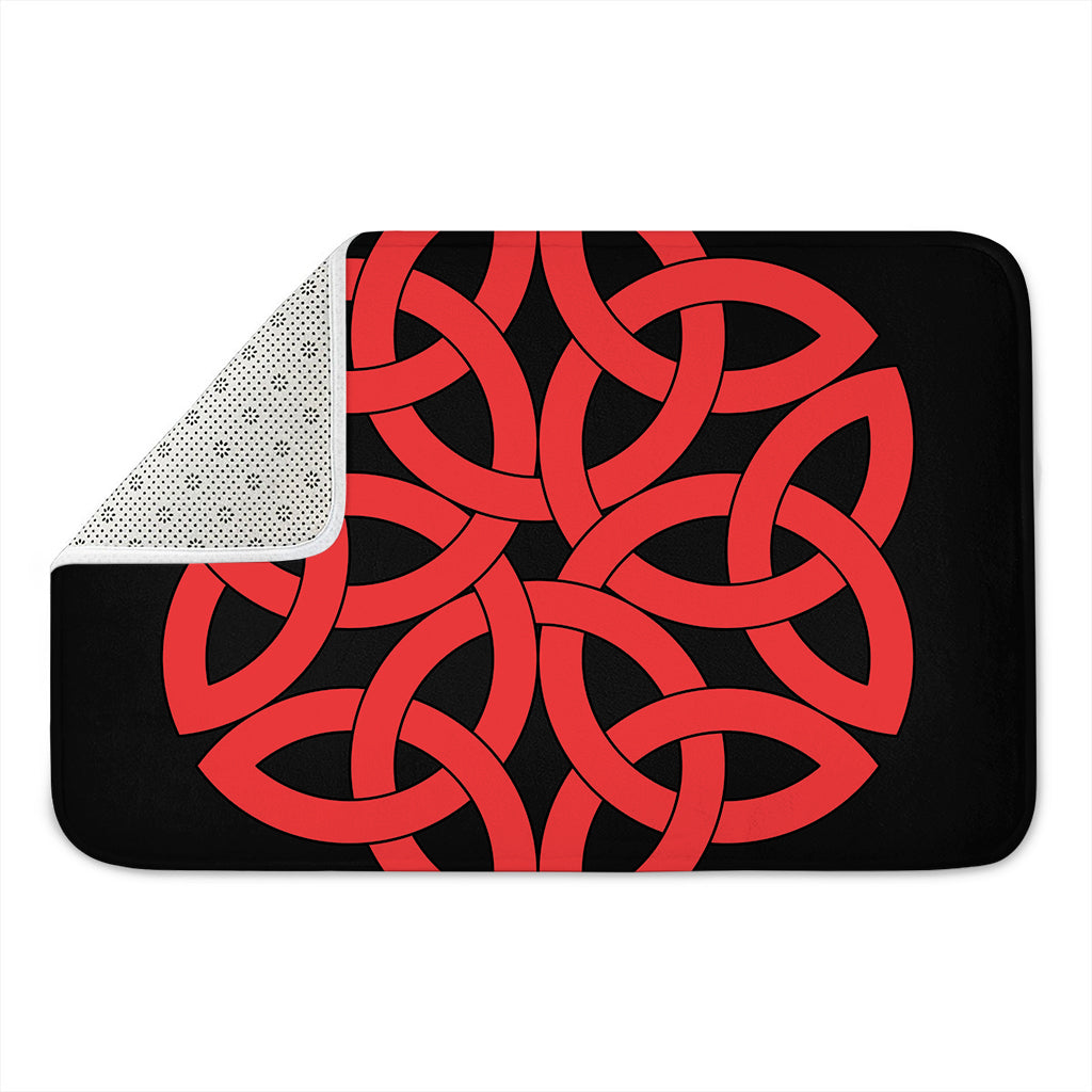 Red Celtic Knot Print Indoor Door Mat
