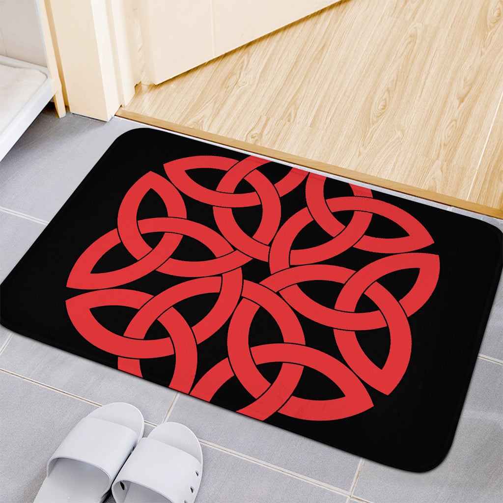 Red Celtic Knot Print Indoor Door Mat
