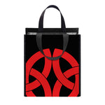 Red Celtic Knot Print Insulated Lunch Tote
