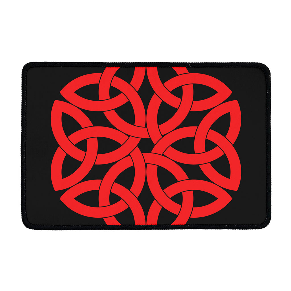 Red Celtic Knot Print Kitchen Mat