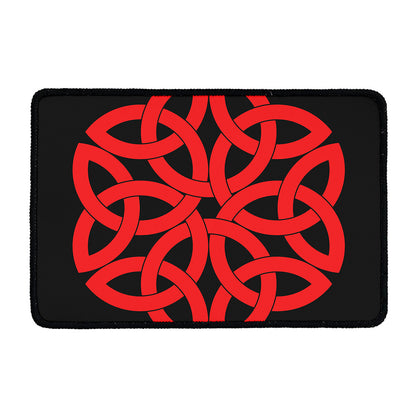 Red Celtic Knot Print Kitchen Mat