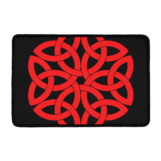 Red Celtic Knot Print Kitchen Mat