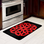 Red Celtic Knot Print Kitchen Mat