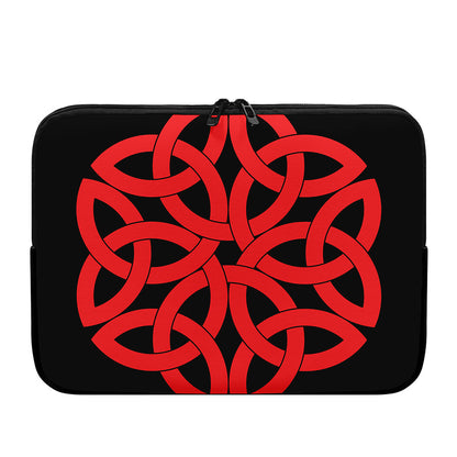 Red Celtic Knot Print Laptop Sleeve