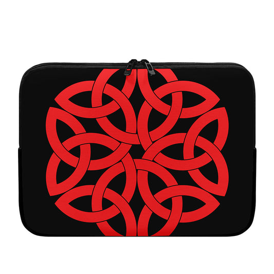 Red Celtic Knot Print Laptop Sleeve