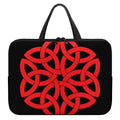 Red Celtic Knot Print Laptop Sleeve With Handle