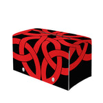 Red Celtic Knot Print Leather Tissue Box Cover