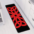 Red Celtic Knot Print Long Kitchen Mat