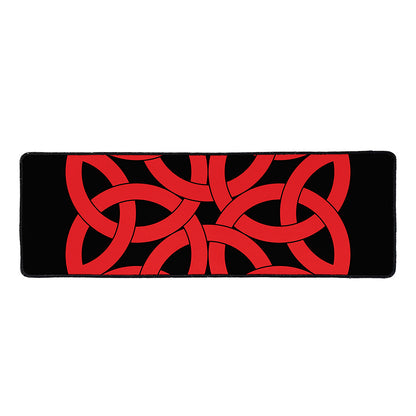 Red Celtic Knot Print Long Kitchen Mat