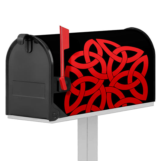 Red Celtic Knot Print Mailbox Cover