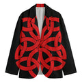 Red Celtic Knot Print Men's Blazer