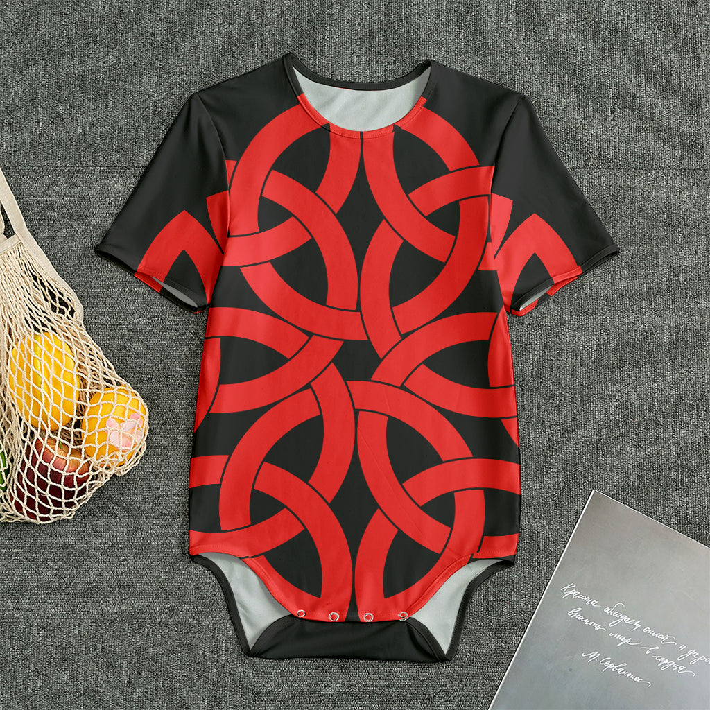 Red Celtic Knot Print Men's Bodysuit