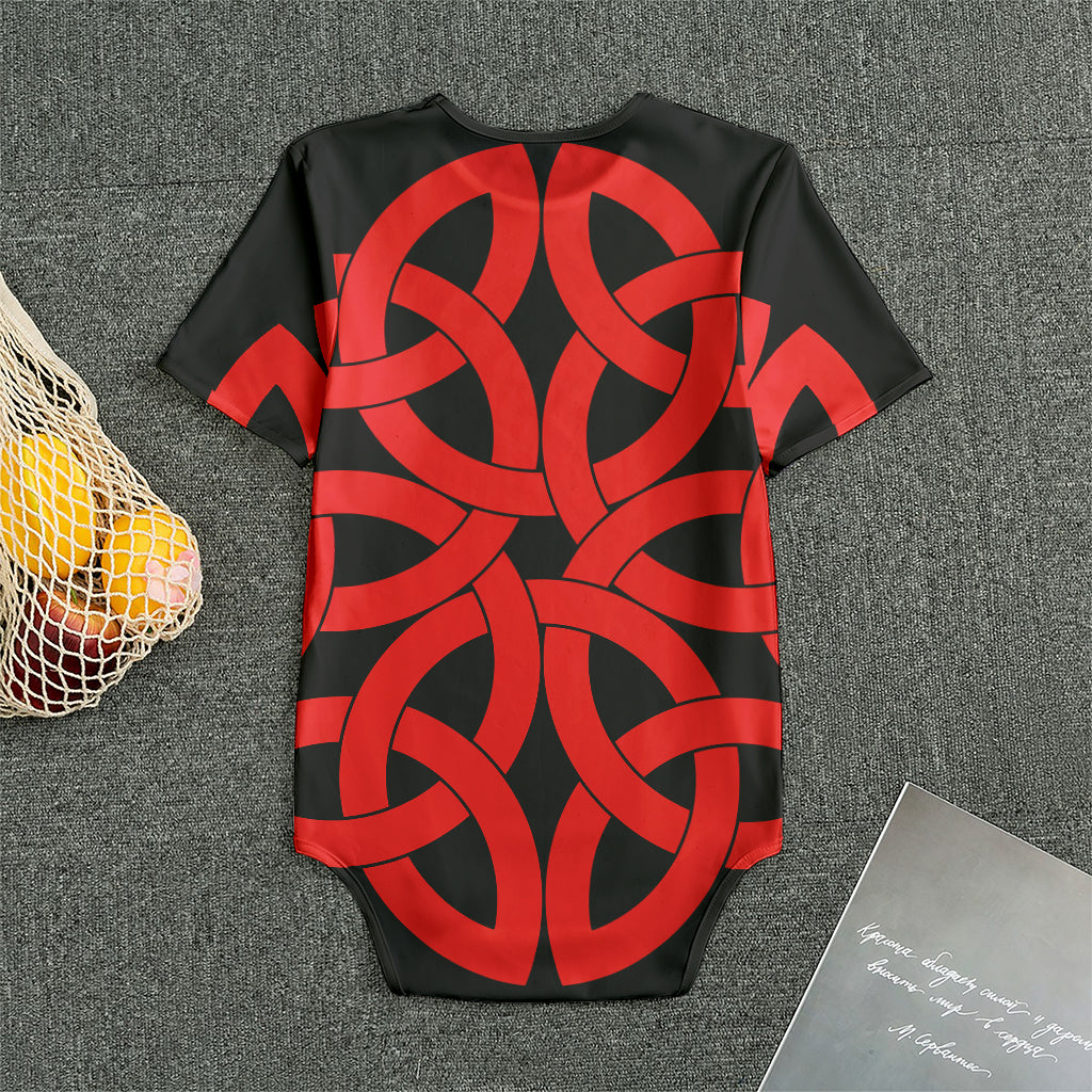 Red Celtic Knot Print Men's Bodysuit