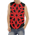 Red Celtic Knot Print Men's Fitness Tank Top