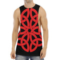 Red Celtic Knot Print Men's Muscle Tank Top