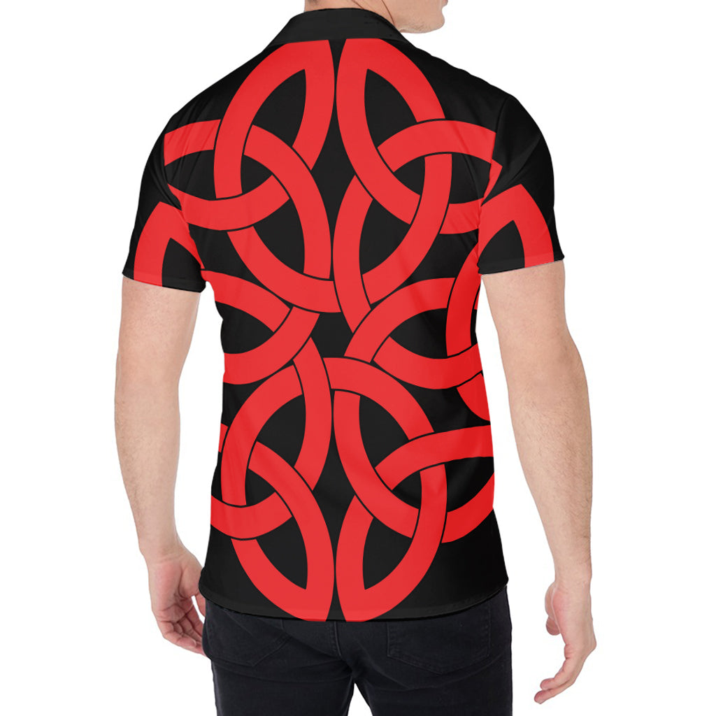 Red Celtic Knot Print Men's Shirt