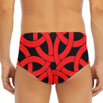 Red Celtic Knot Print Men's Triangle Swim Briefs