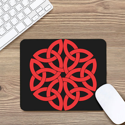 Red Celtic Knot Print Mouse Pad