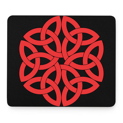 Red Celtic Knot Print Mouse Pad