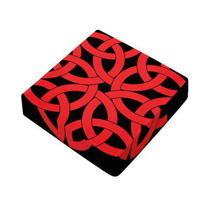 Red Celtic Knot Print Outdoor Seat Cushion Cover