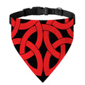 Red Celtic Knot Print Over The Collar Dog Bandana
