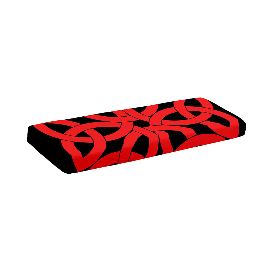 Red Celtic Knot Print Piano Keyboard Cover