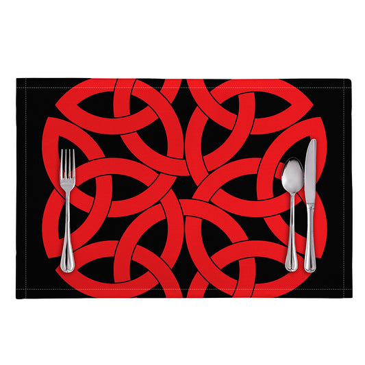 Red Celtic Knot Print Placemat