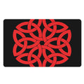 Red Celtic Knot Print Polyester Doormat