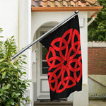 Red Celtic Knot Print Polyester Flag
