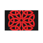 Red Celtic Knot Print Polyester Flag