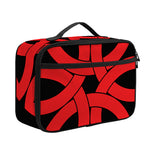 Red Celtic Knot Print Portable Lunch Bag