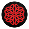 Red Celtic Knot Print Round Blanket