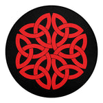 Red Celtic Knot Print Round Blanket