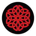 Red Celtic Knot Print Round Floor Mat