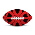 Red Celtic Knot Print Rugby Ball