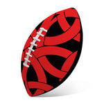 Red Celtic Knot Print Rugby Ball