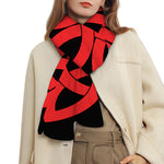 Red Celtic Knot Print Scarf