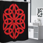 Red Celtic Knot Print Shower Curtain