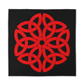 Red Celtic Knot Print Silk Bandana