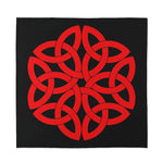 Red Celtic Knot Print Silk Bandana