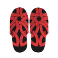 Red Celtic Knot Print Slippers