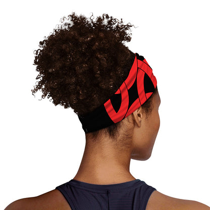 Red Celtic Knot Print Sports Headband