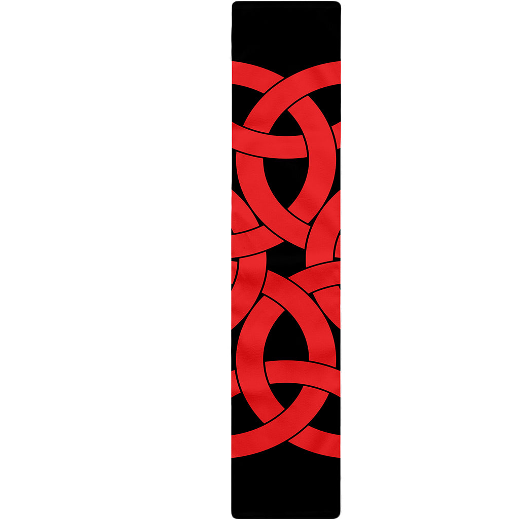 Red Celtic Knot Print Table Runner