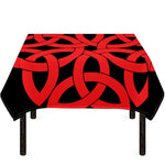 Red Celtic Knot Print Tablecloth