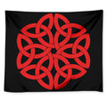 Red Celtic Knot Print Tapestry