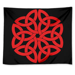 Red Celtic Knot Print Tapestry