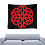 Red Celtic Knot Print Tapestry