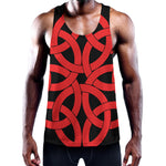 Red Celtic Knot Print Training Tank Top