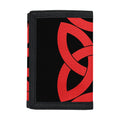 Red Celtic Knot Print Trifold Wallet